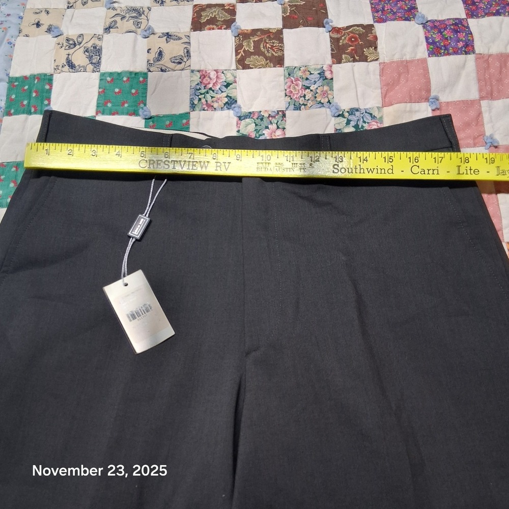 St. Croix Dress Pants Onyx Marl Made in Italy Unhemmed Size 36 Regular - Picture 9 of 13